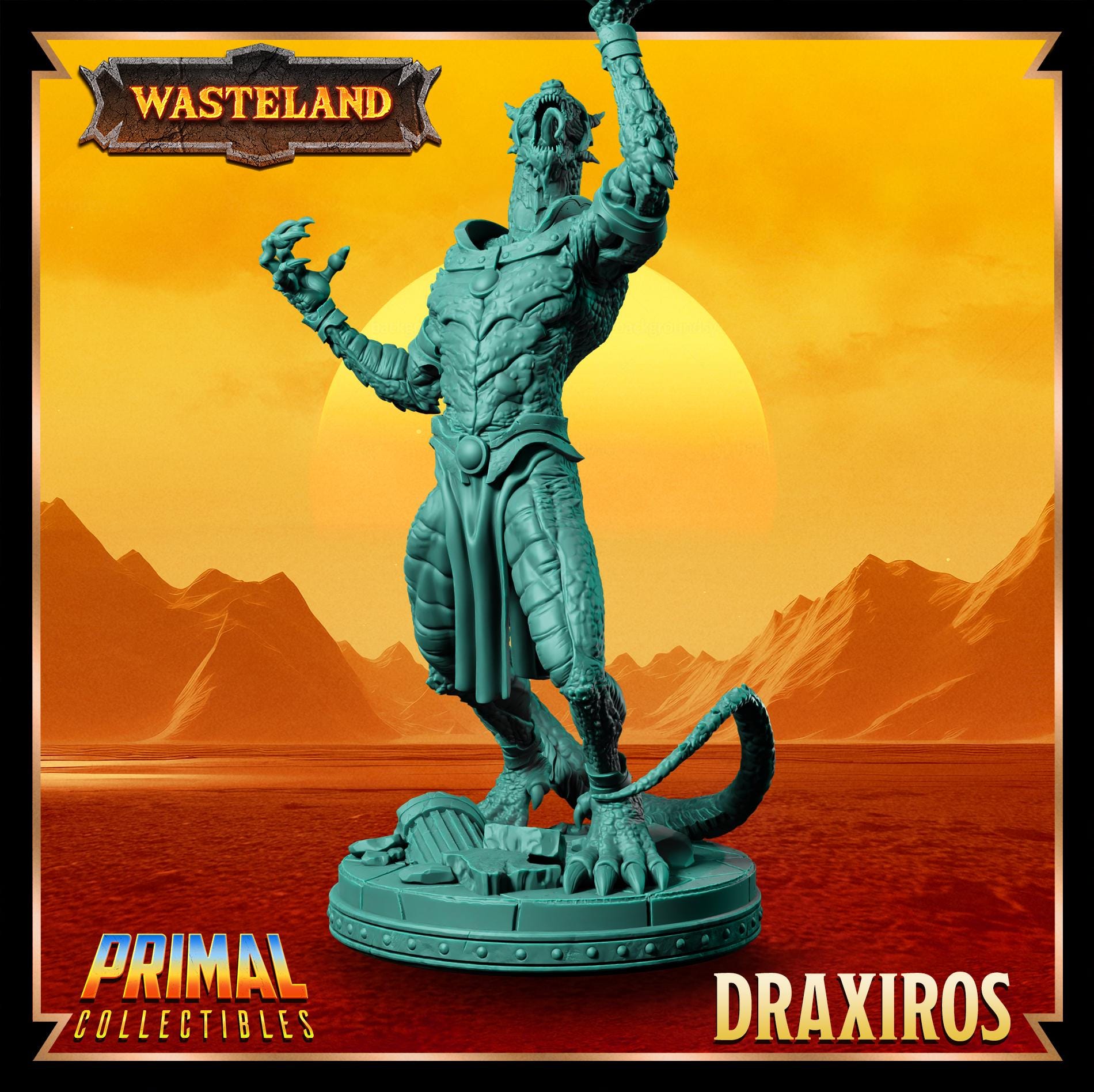 Sorcerer King Draxiros | Wasteland | Tabletop Scale | TTRPG D&D Miniature | Primal Collectibles