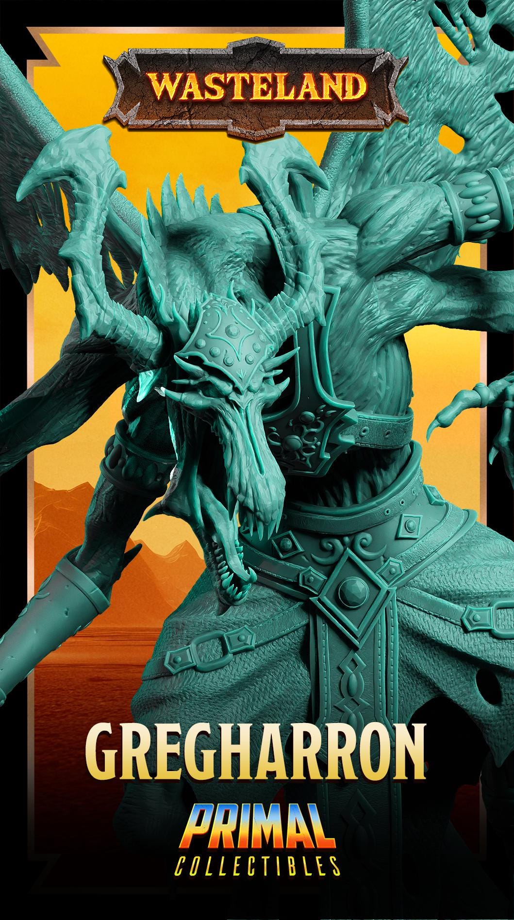 Sorcerer King Gregharron | Wasteland | Tabletop Scale | TTRPG D&D Miniature | Primal Collectibles
