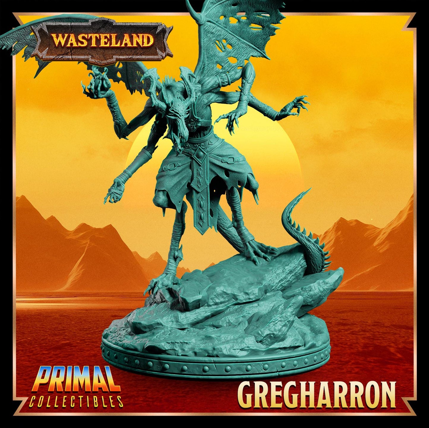 Sorcerer King Gregharron | Wasteland | Tabletop Scale | TTRPG D&D Miniature | Primal Collectibles