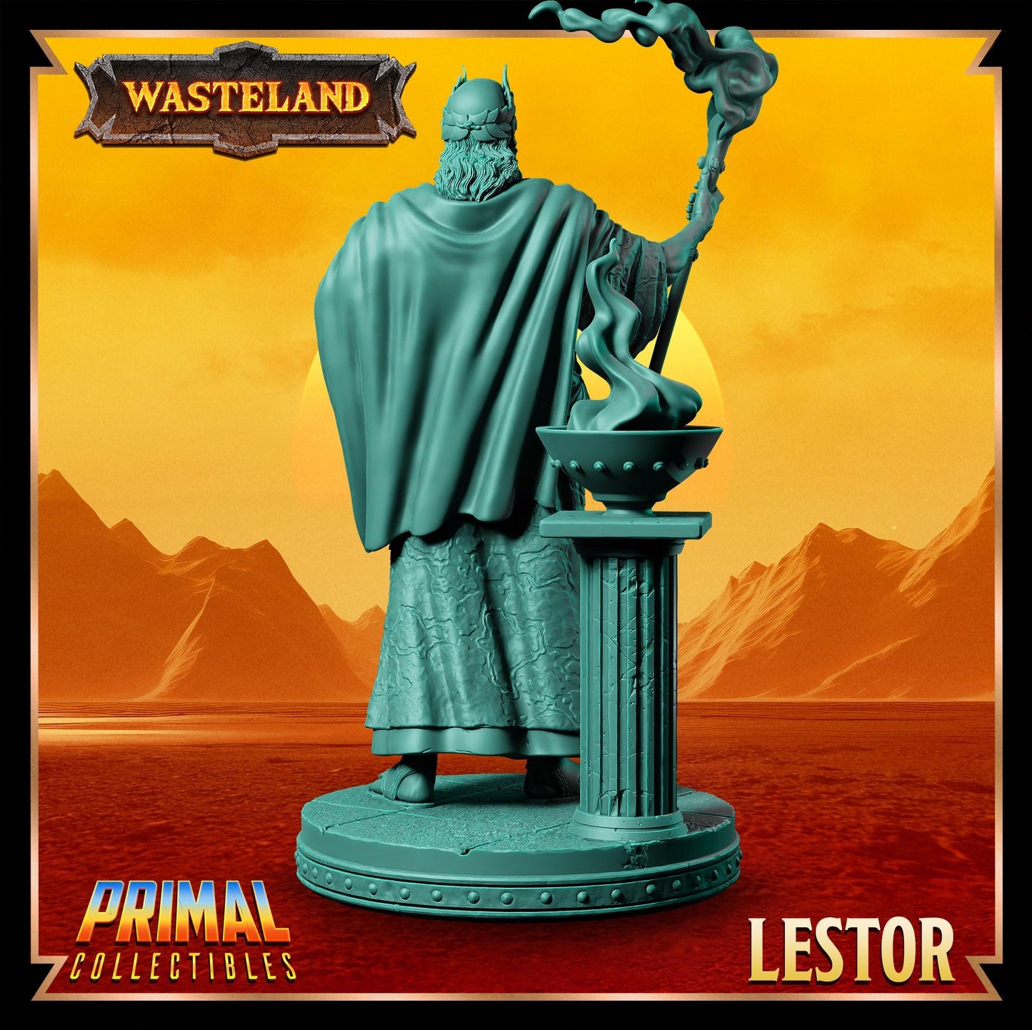 Sorcerer King Lestor | Wasteland | Tabletop Scale | TTRPG D&D Miniature | Primal Collectibles
