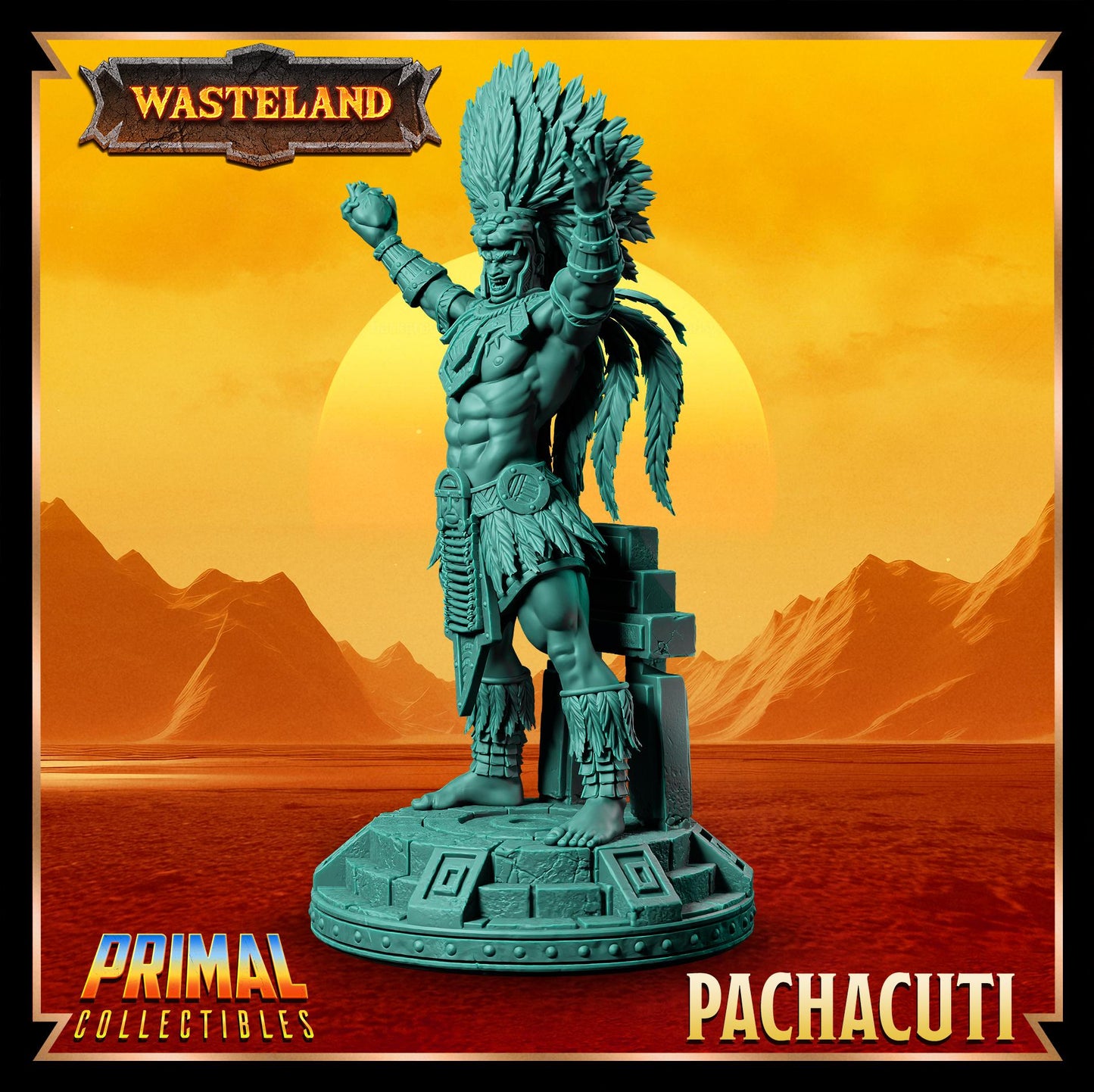 Sorcerer King Pachacuti | Wasteland | Tabletop Scale | TTRPG D&D Miniature | Primal Collectibles