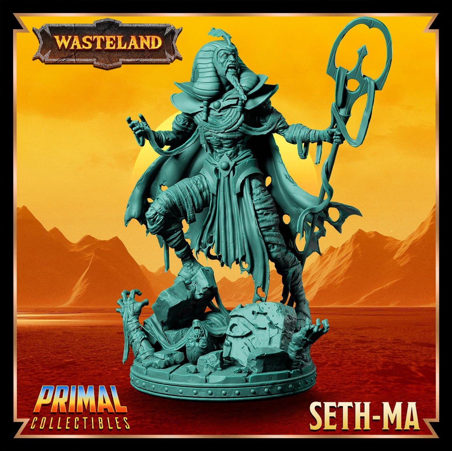 Sorcerer King Sethma | Wasteland | Tabletop Scale | TTRPG D&D Miniature | Primal Collectibles