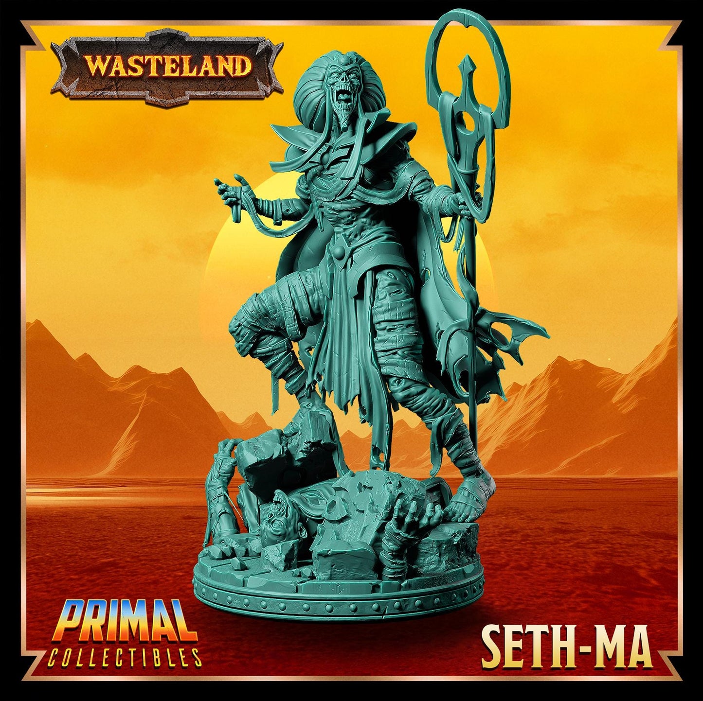 Sorcerer King Sethma | Wasteland | Tabletop Scale | TTRPG D&D Miniature | Primal Collectibles