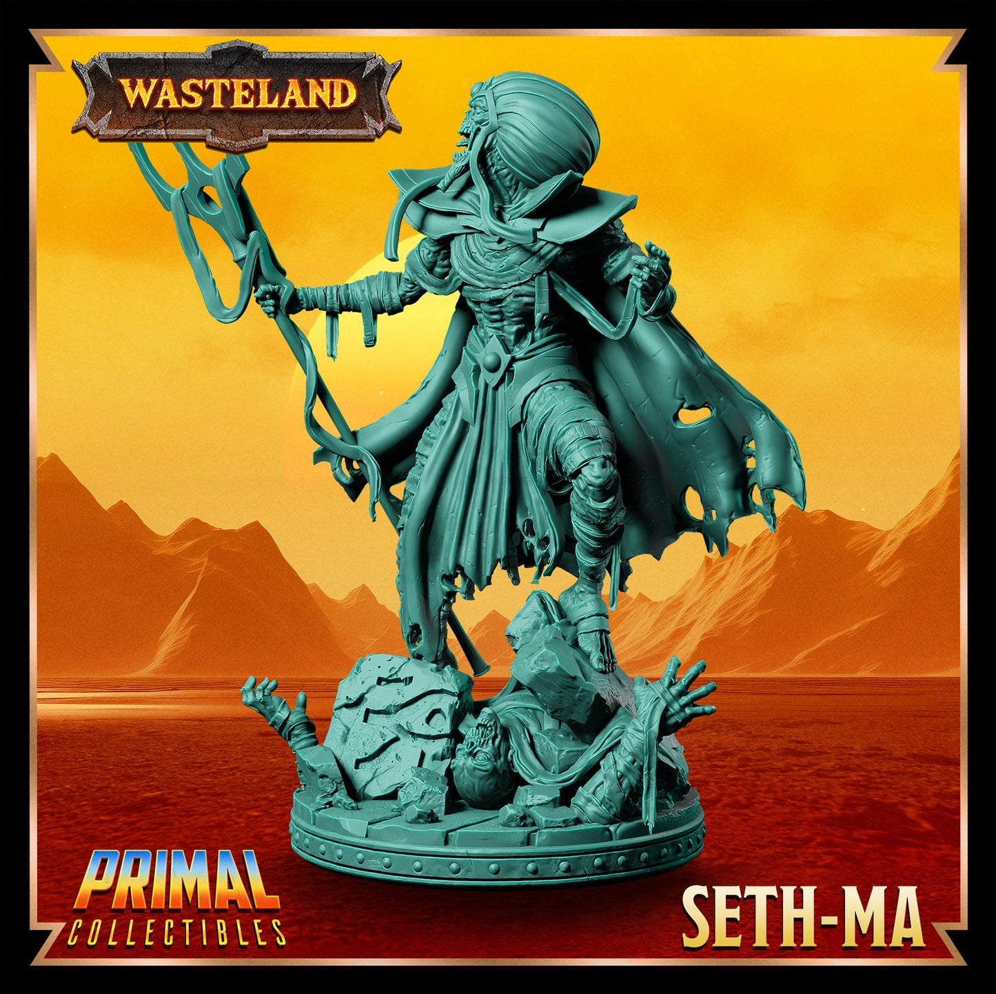 Sorcerer King Sethma | Wasteland | Tabletop Scale | TTRPG D&D Miniature | Primal Collectibles