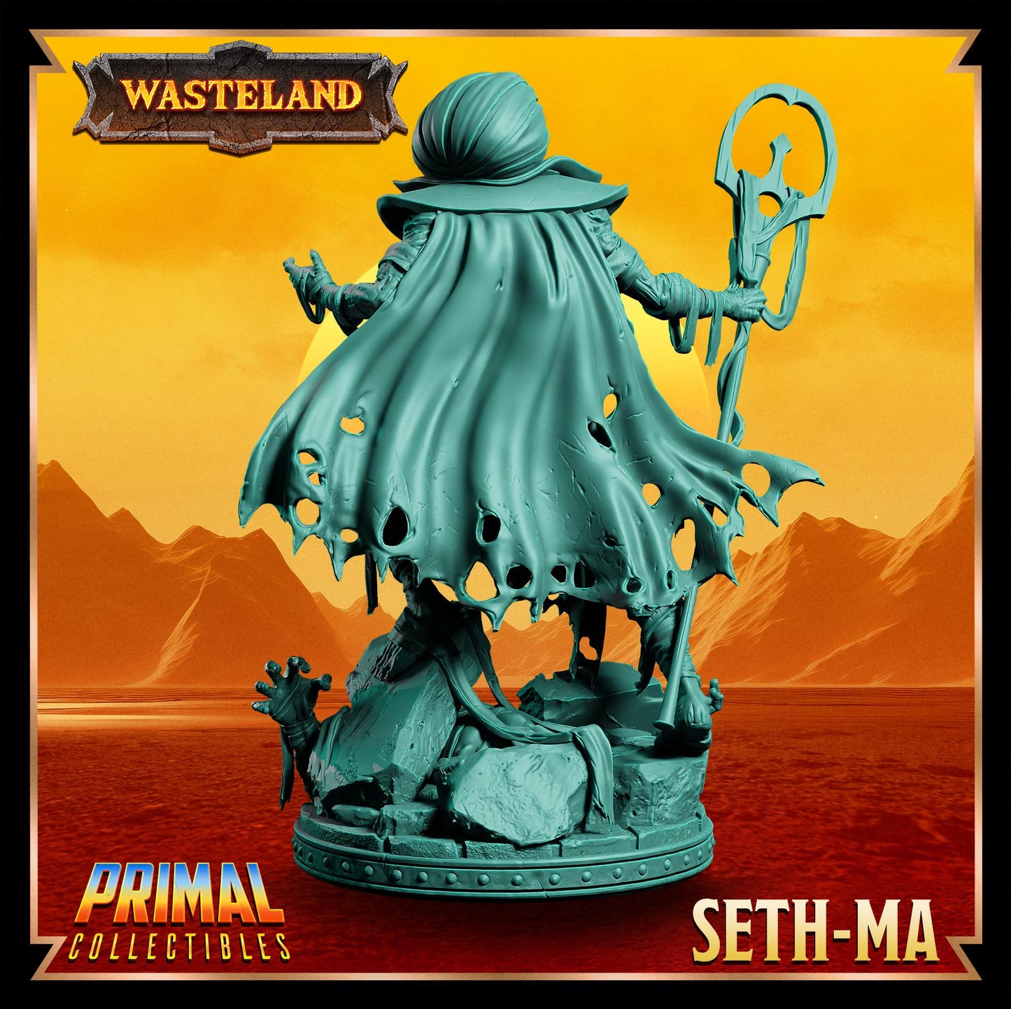 Sorcerer King Sethma | Wasteland | Tabletop Scale | TTRPG D&D Miniature | Primal Collectibles