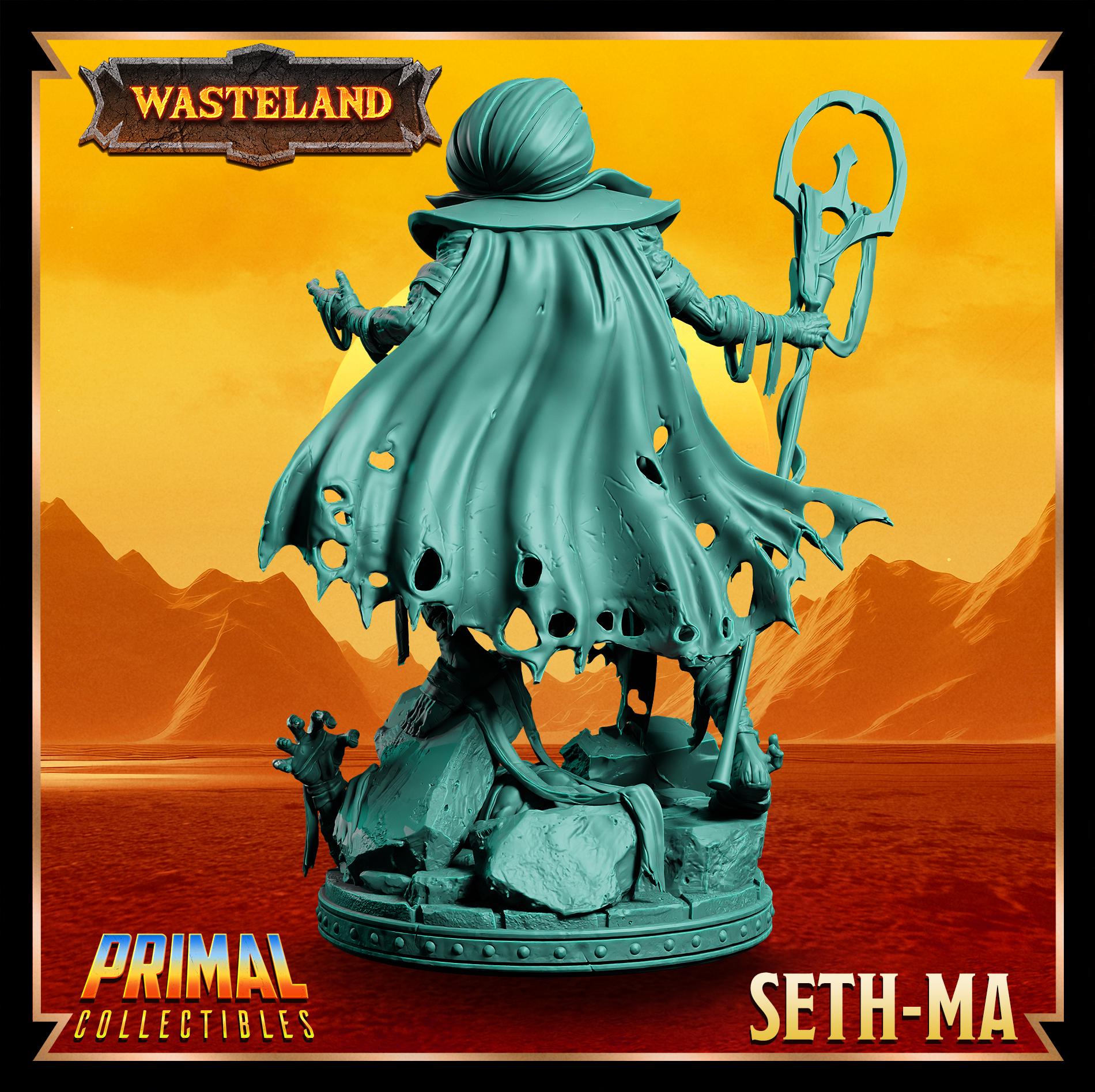 Sorcerer King Sethma | Wasteland | Tabletop Scale | TTRPG D&D Miniature | Primal Collectibles