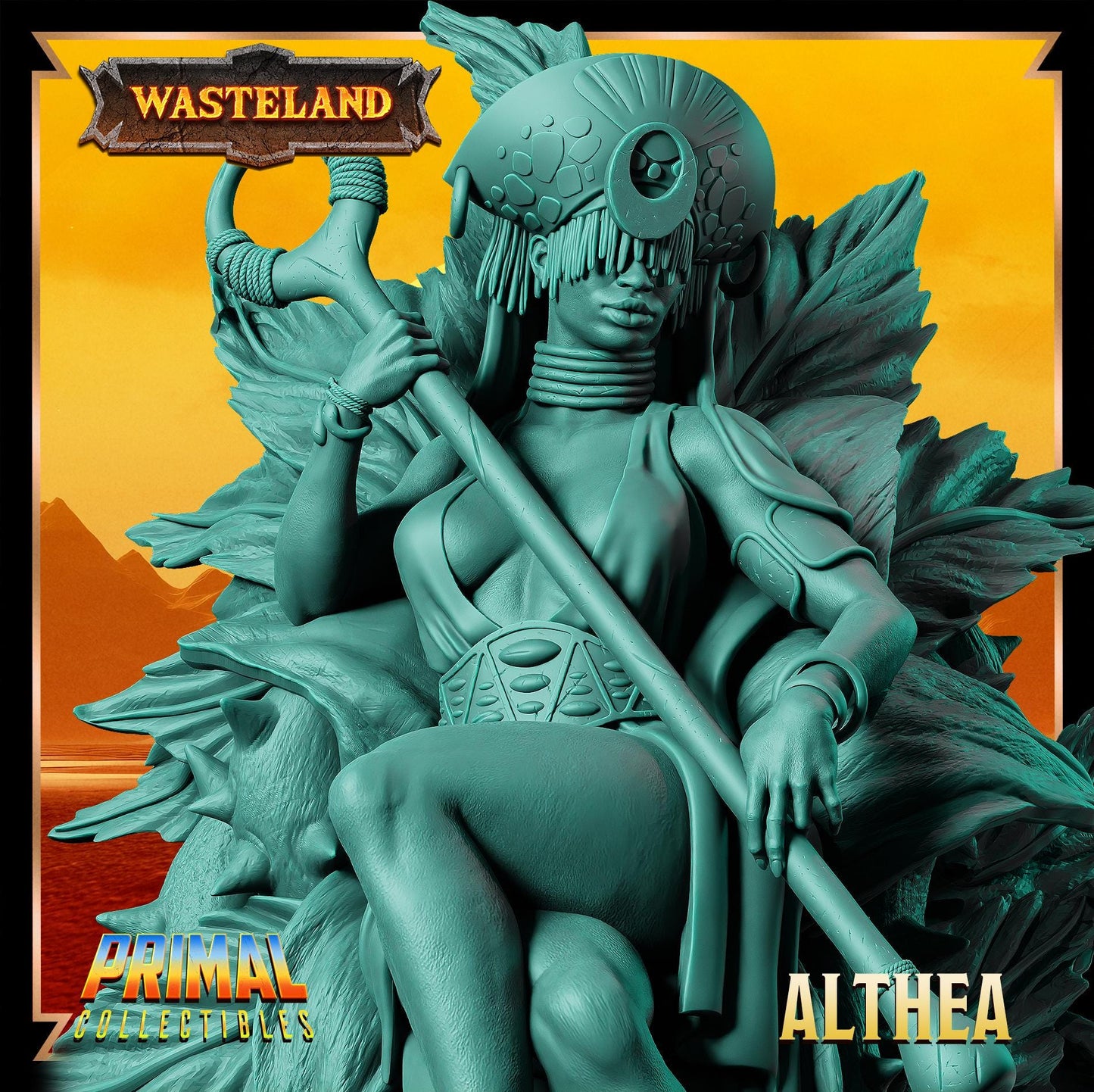 Sorcerer Queen Althea | Wasteland | Tabletop Scale | TTRPG D&D Miniature | Primal Collectibles