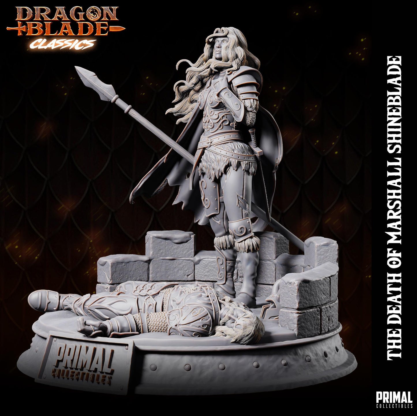 The Death of Marshall Shineblade | Display Scale | TTRPG D&D Miniature | Primal Collectibles