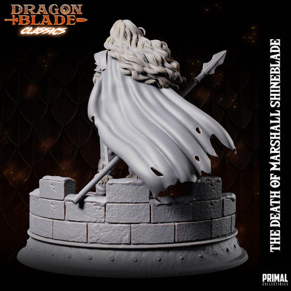 Dragonblade Classics, The Death of Marshall Shineblade | Display Scale | TTRPG D&D Miniature | Primal Collectibles