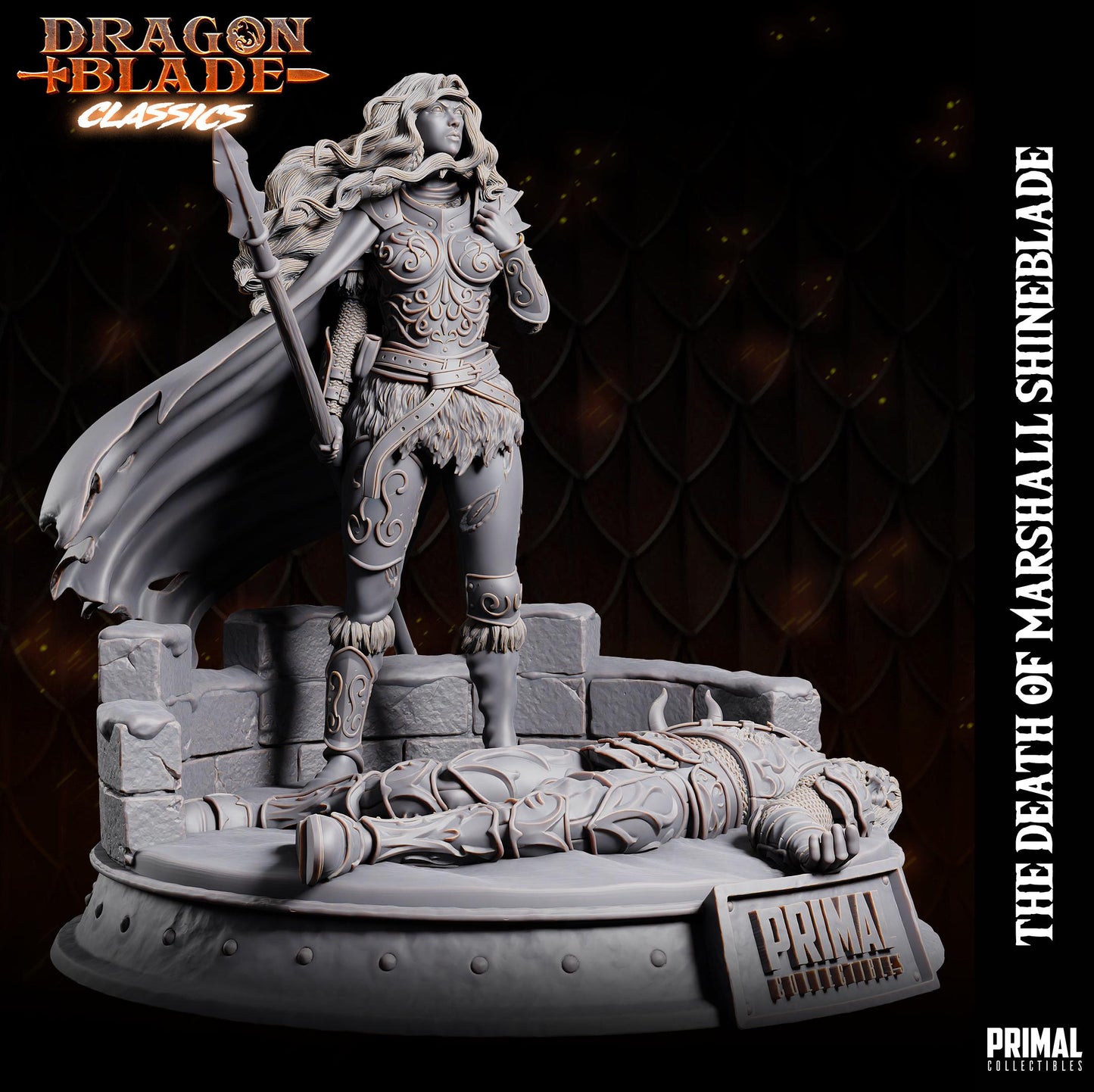The Death of Marshall Shineblade | Display Scale | TTRPG D&D Miniature | Primal Collectibles