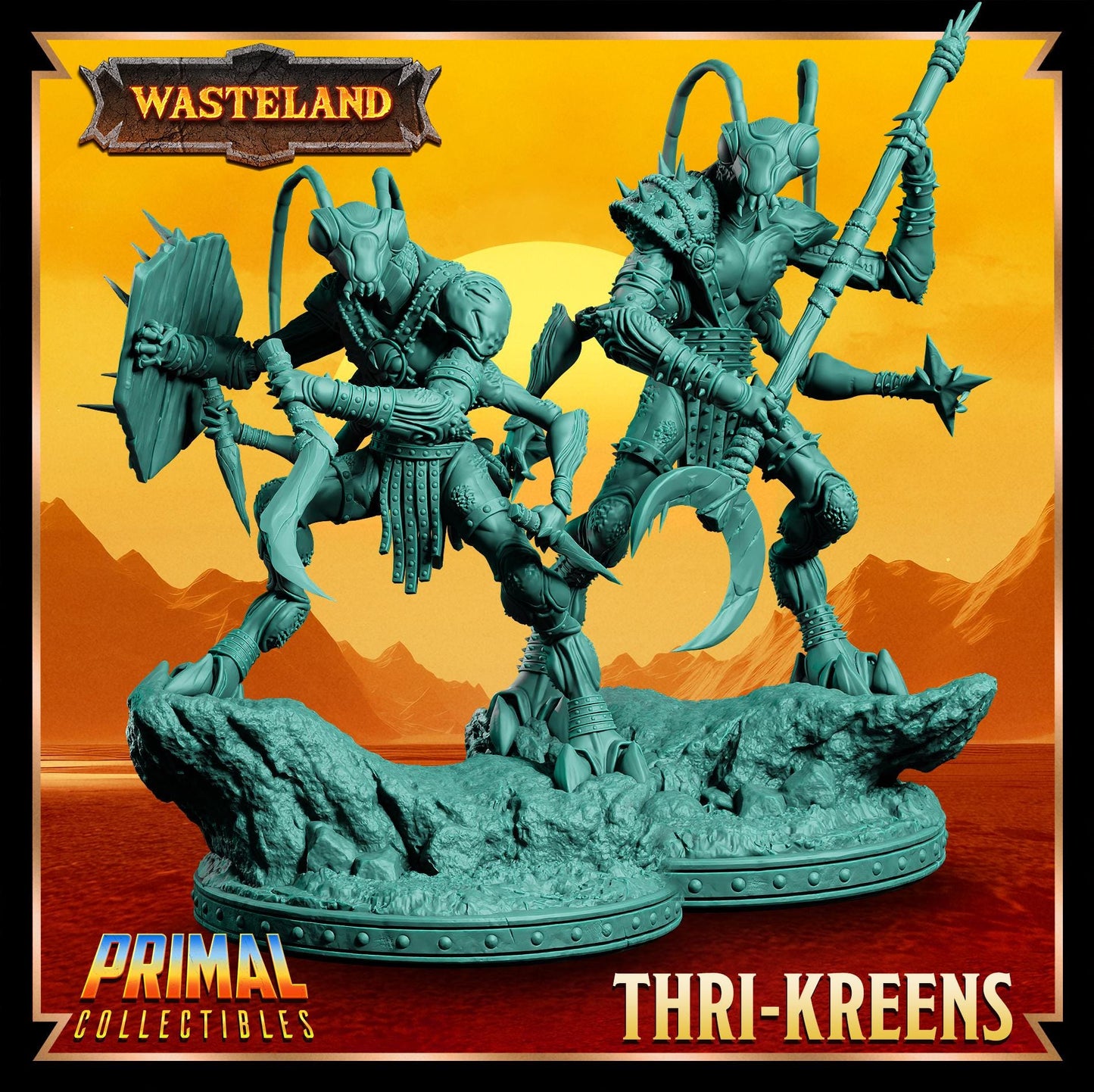 Thrikreens | Wasteland | Tabletop Scale | TTRPG D&D Miniature | Primal Collectibles