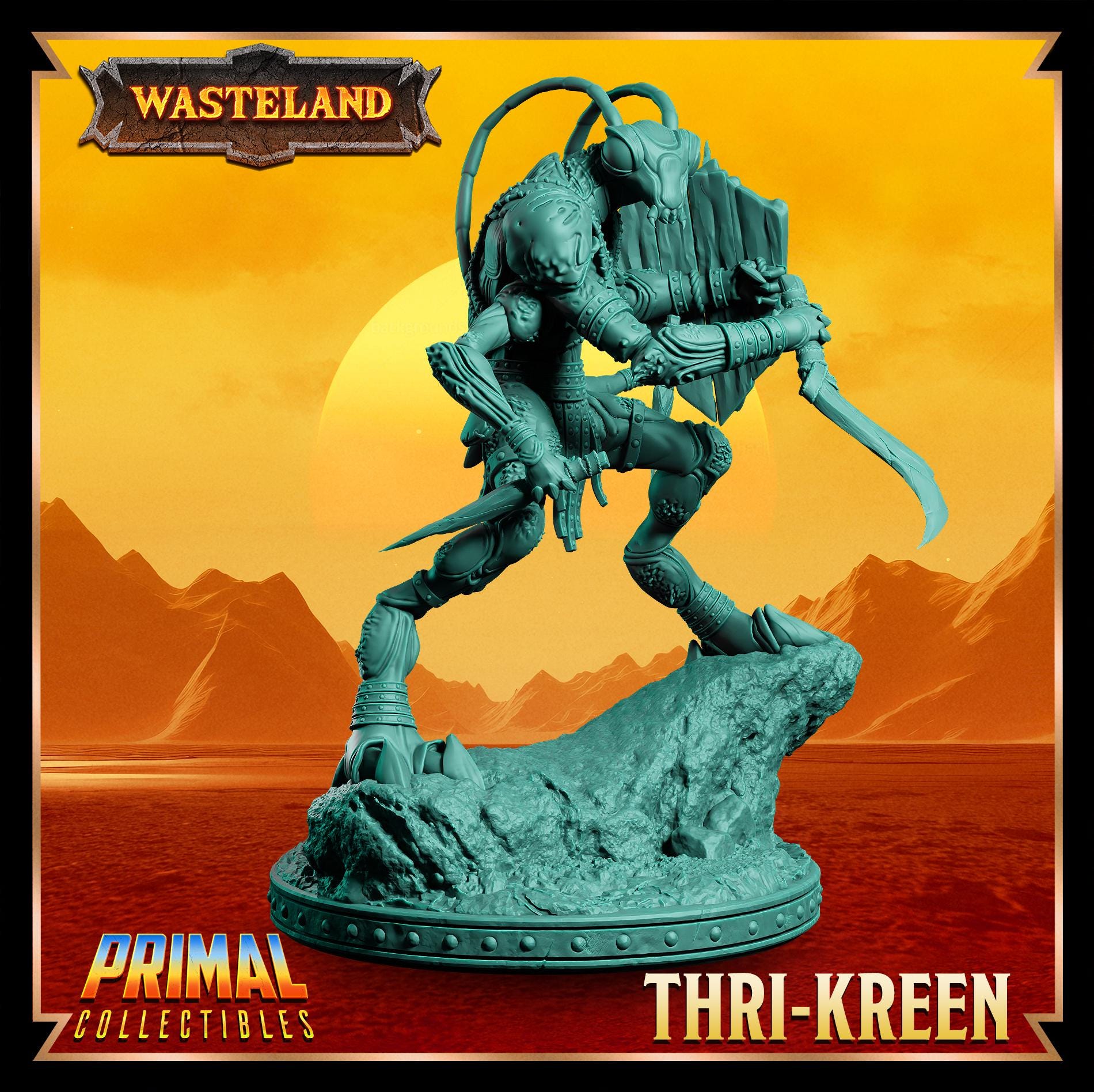 Thrikreens | Wasteland | Tabletop Scale | TTRPG D&D Miniature | Primal Collectibles