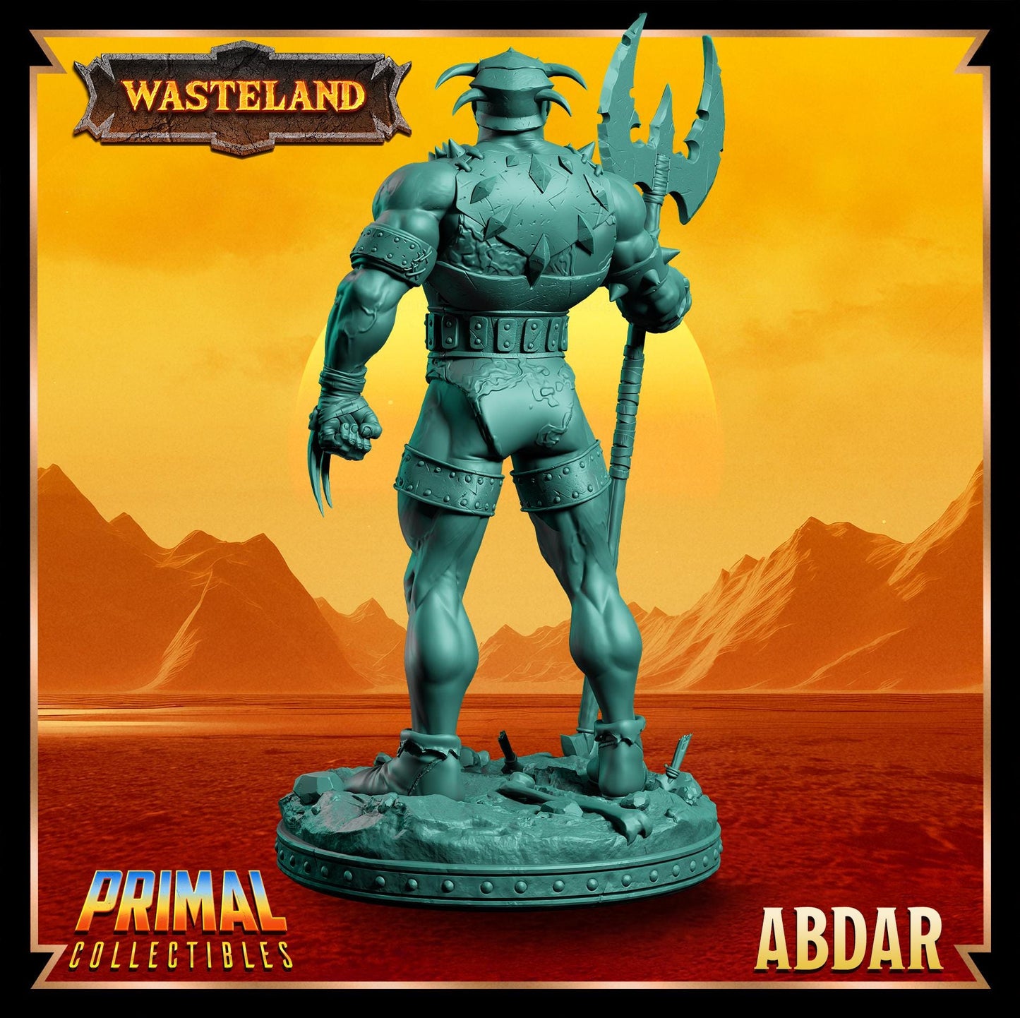 Warrior Abdar | Wasteland | Tabletop Scale | TTRPG D&D Miniature | Primal Collectibles