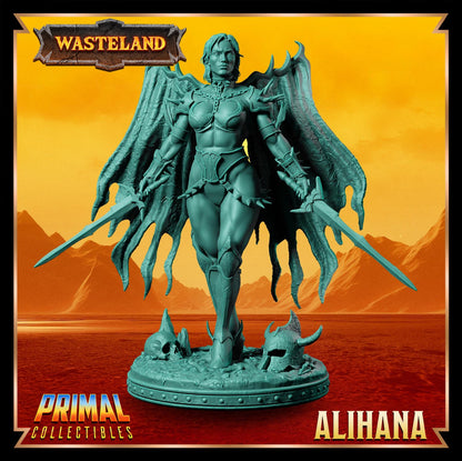 Warrior Alihana | Wasteland | Tabletop Scale | TTRPG D&D Miniature | Primal Collectibles
