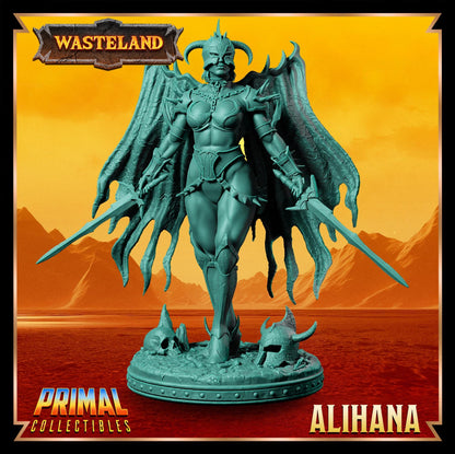 Warrior Alihana | Wasteland | Tabletop Scale | TTRPG D&D Miniature | Primal Collectibles