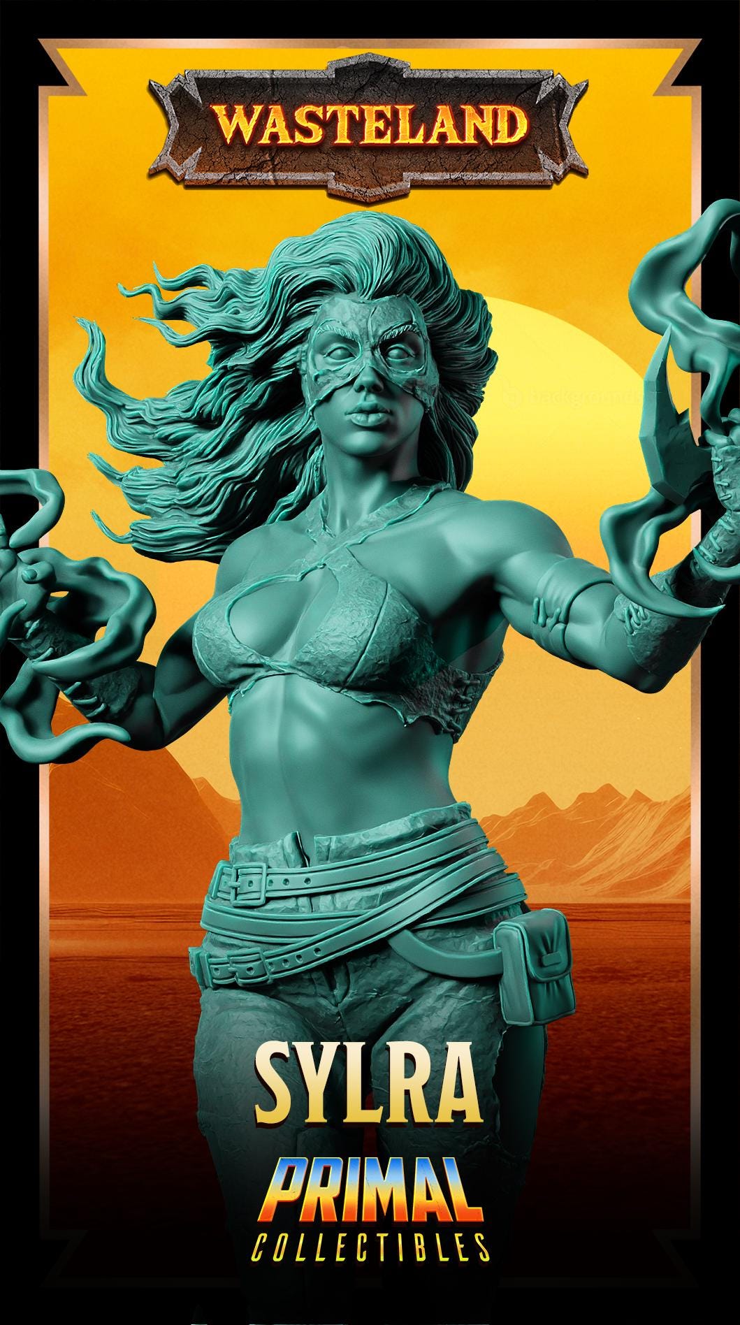 Witch Sylra | Wasteland | Tabletop Scale | TTRPG D&D Miniature | Primal Collectibles