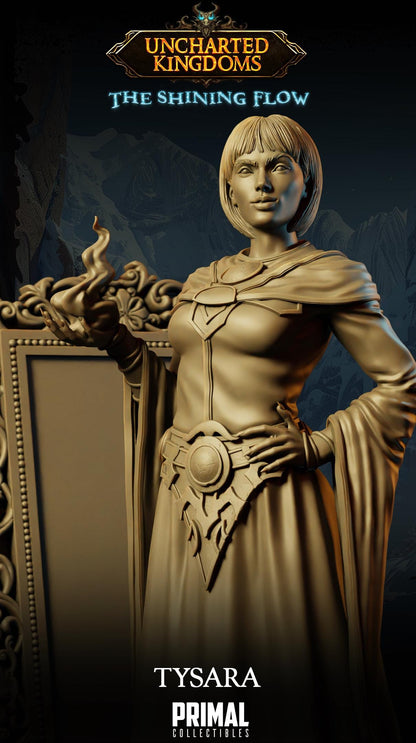 Wizard Tysara | Uncharted Kingdoms | TTRPG D&D Miniature | Primal Collectibles