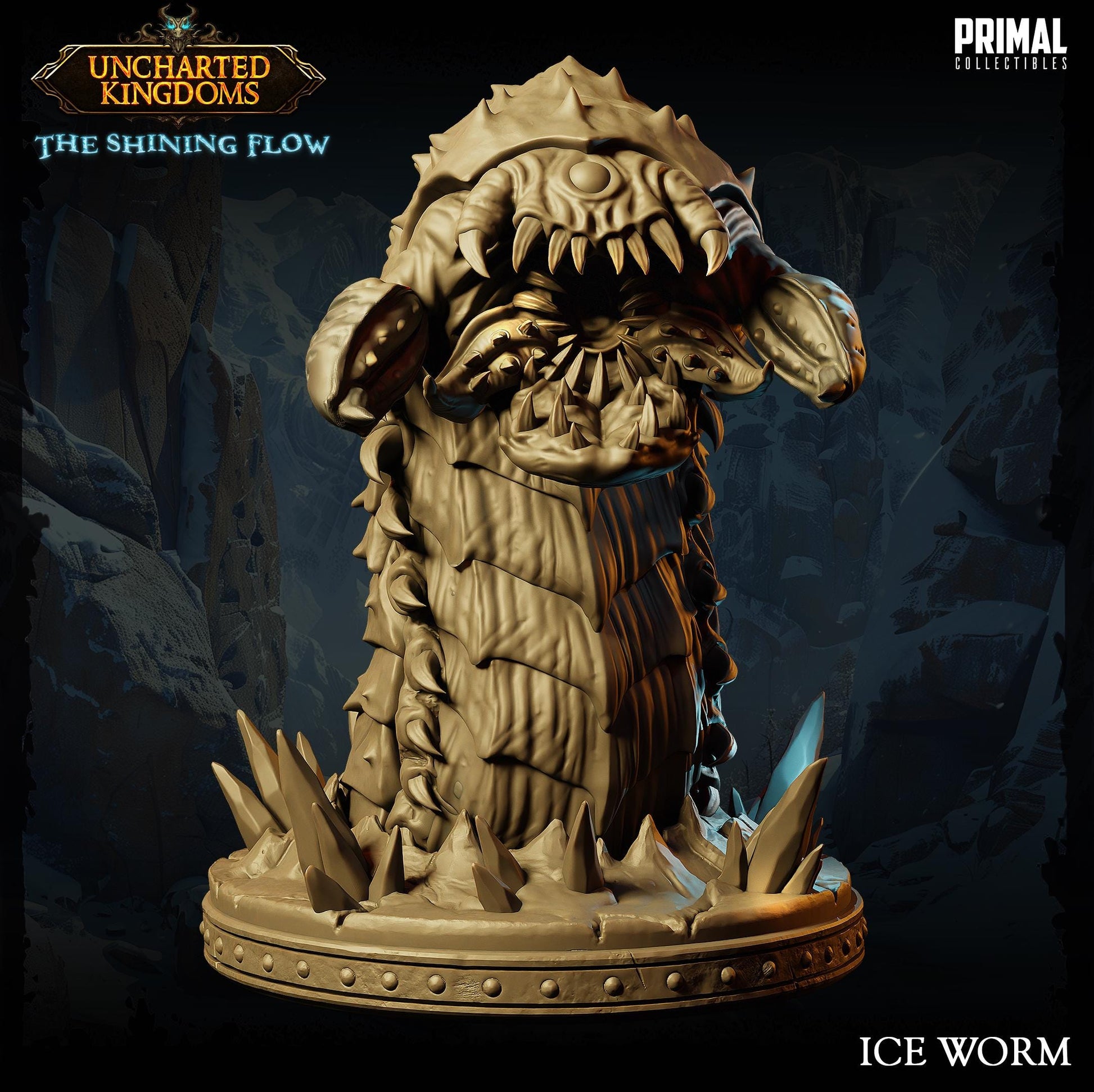 Worm Ice | Tabletop Scale | TTRPG D&D Miniature | Primal Collectibles