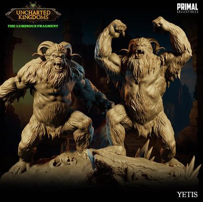 Yetis | Uncharted Kingdoms | TTRPG D&D Miniature | Primal Collectibles