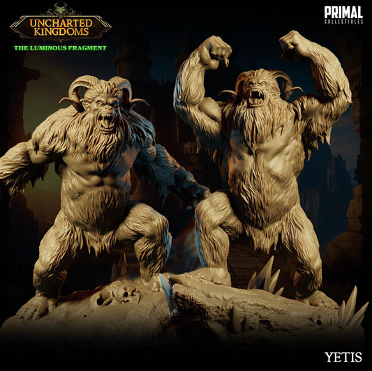 Yetis | Tabletop Scale | TTRPG D&D Miniature | Primal Collectibles