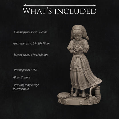 Abandoned Robot Diorama | Garage Resin Kit Statue | D&D TTRPG Fantasy Miniature | Nerikson