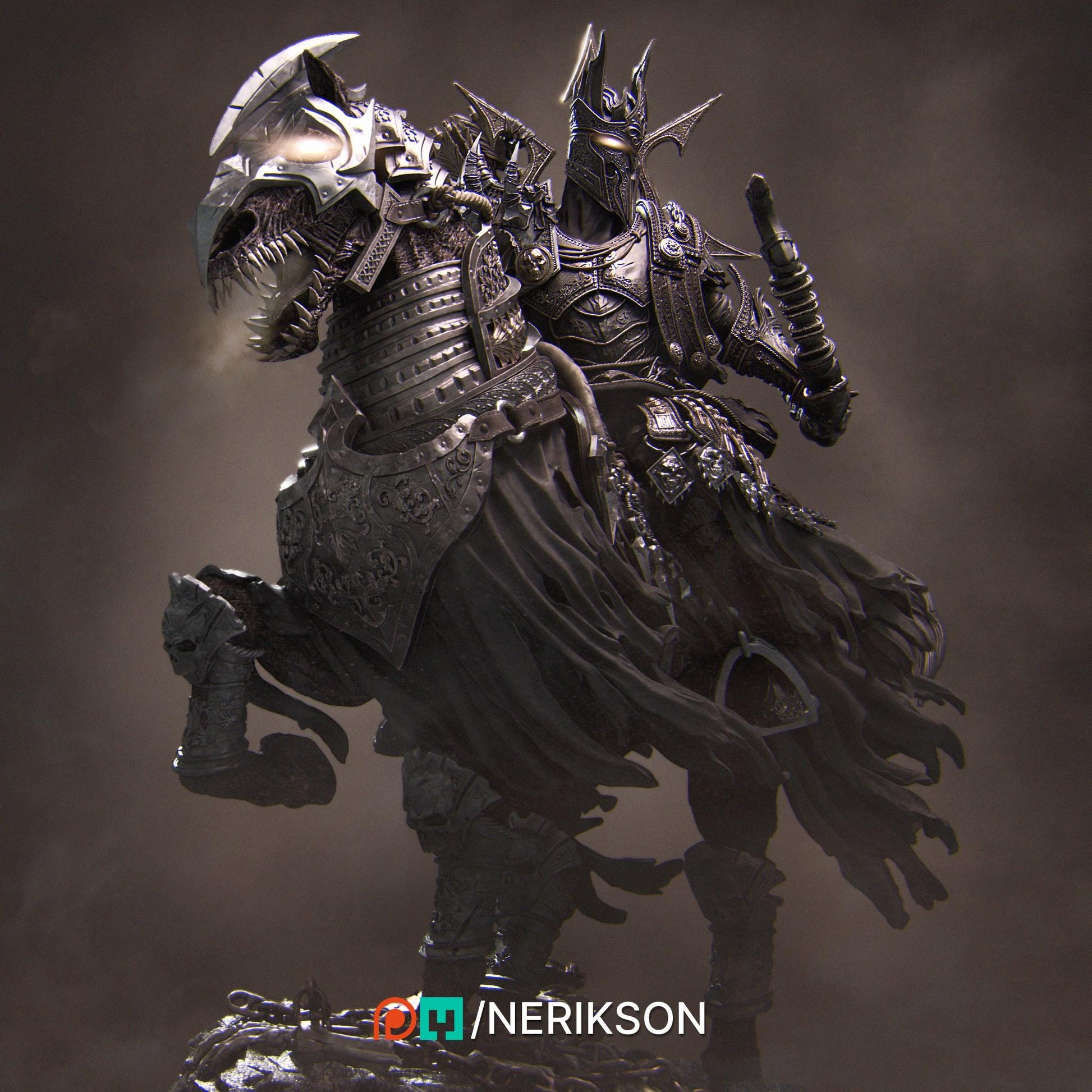 Four Horsemen, Conquest | Garage Resin Kit Statue | D&D TTRPG Fantasy Miniature | Nerikson