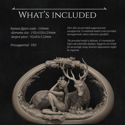 Four Seasons, Winter | Garage Resin Kit Statue | D&D TTRPG Fantasy Miniature | Nerikson