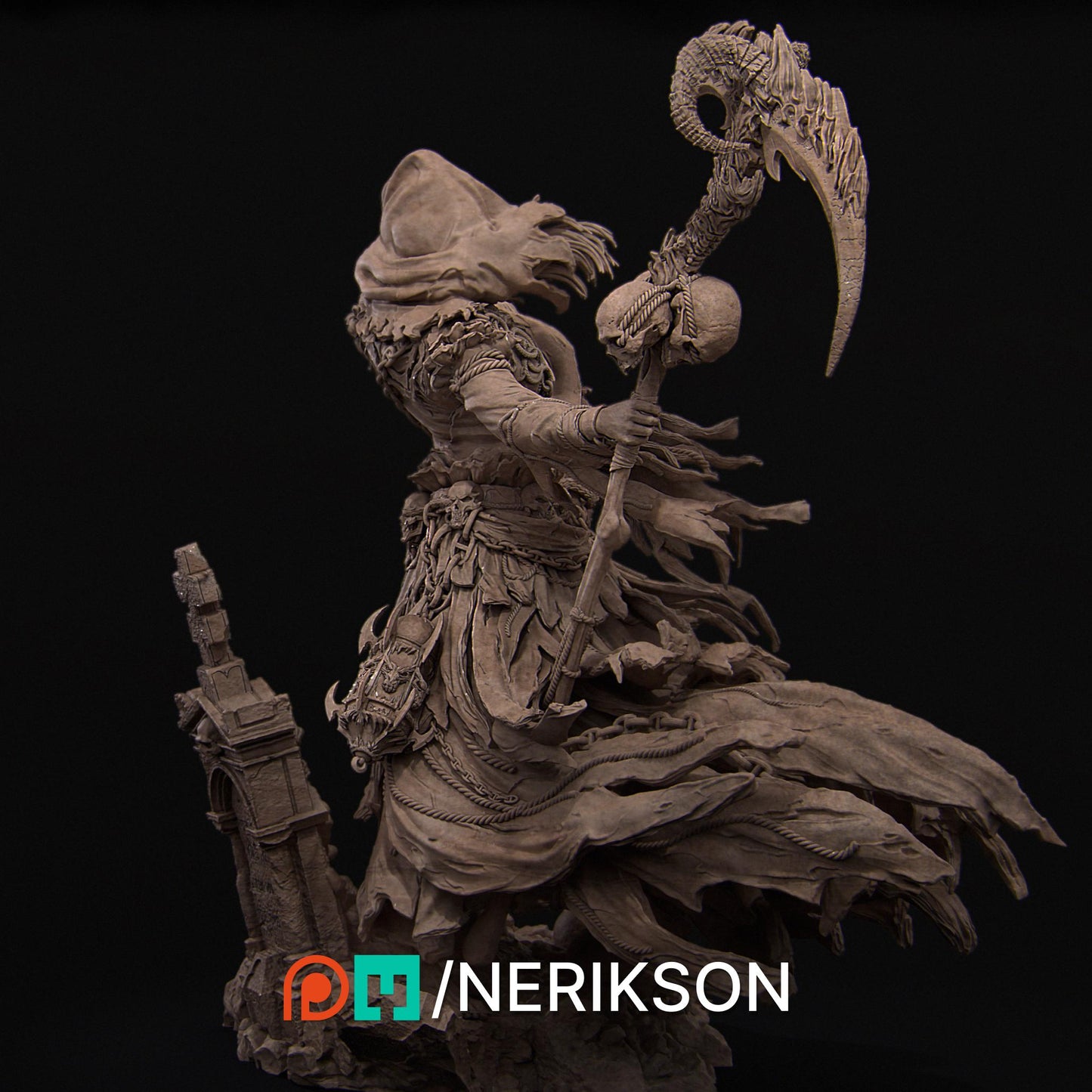 Grim Reaper | Garage Resin Kit Statue | D&D TTRPG Fantasy Miniature | Nerikson