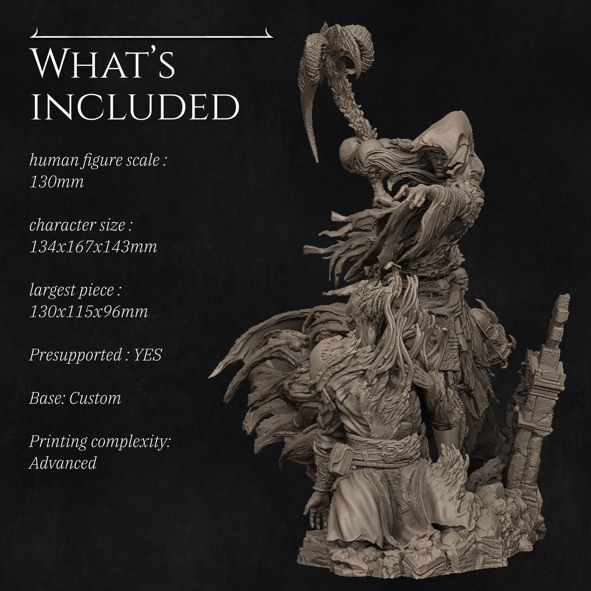 Grim Reaper | Garage Resin Kit Statue | D&D TTRPG Fantasy Miniature | Nerikson