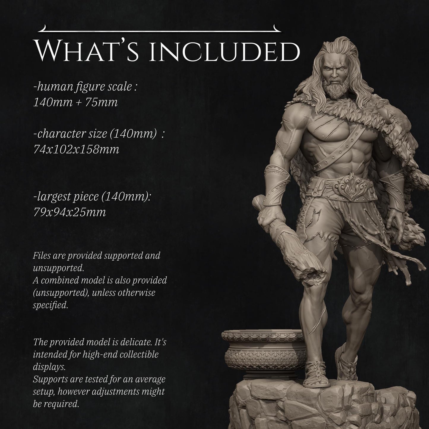 Heracles, Greek Mythology | Garage Resin Kit Statue | D&D TTRPG Fantasy Miniature | Nerikson