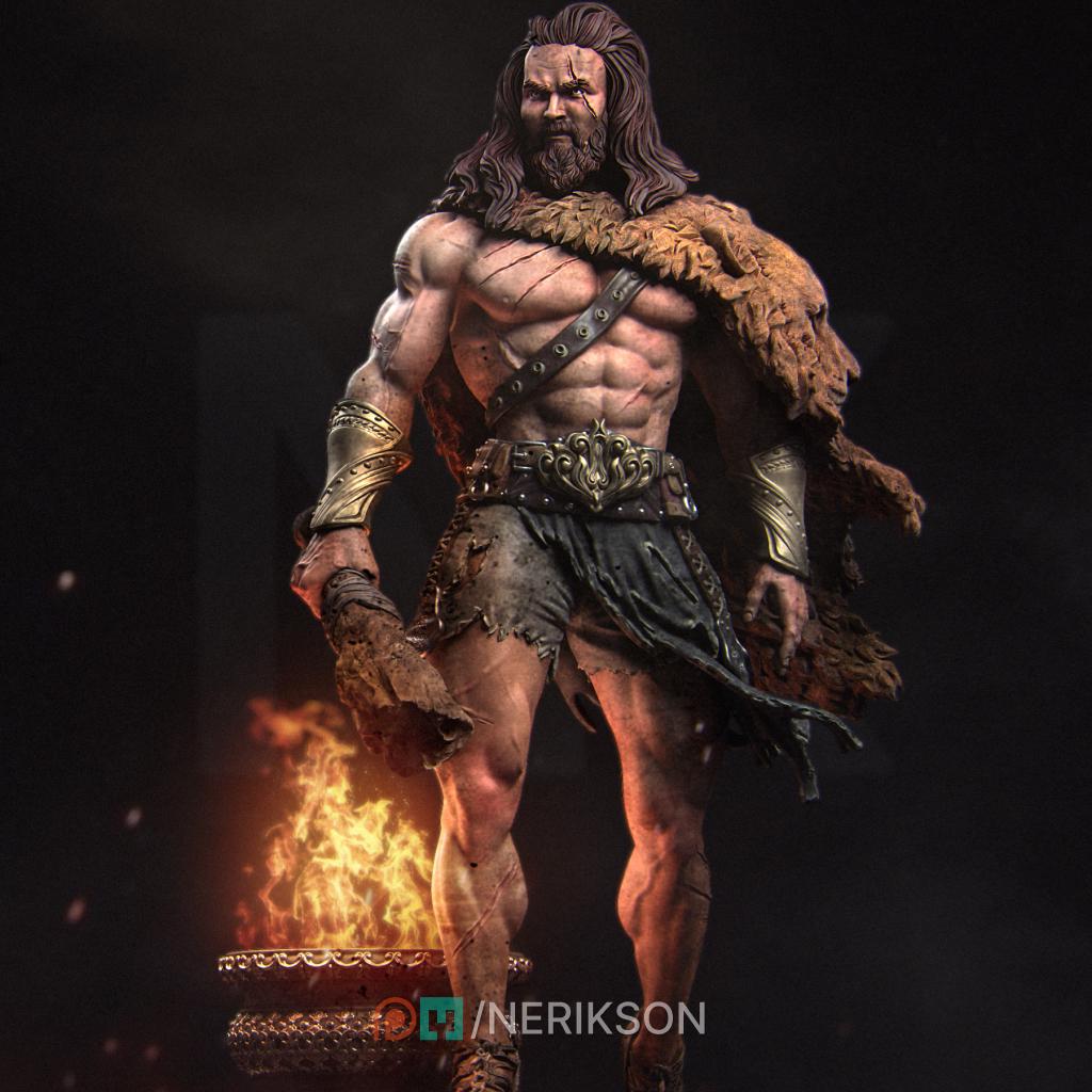 Heracles, Greek Mythology | Garage Resin Kit Statue | D&D TTRPG Fantasy Miniature | Nerikson
