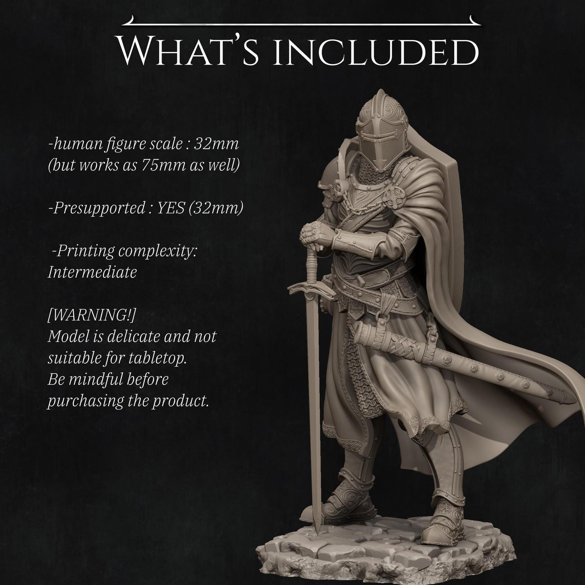Ivanhoe | TABLETOP SCALE | D&D TTRPG Fantasy Miniature | Nerikson