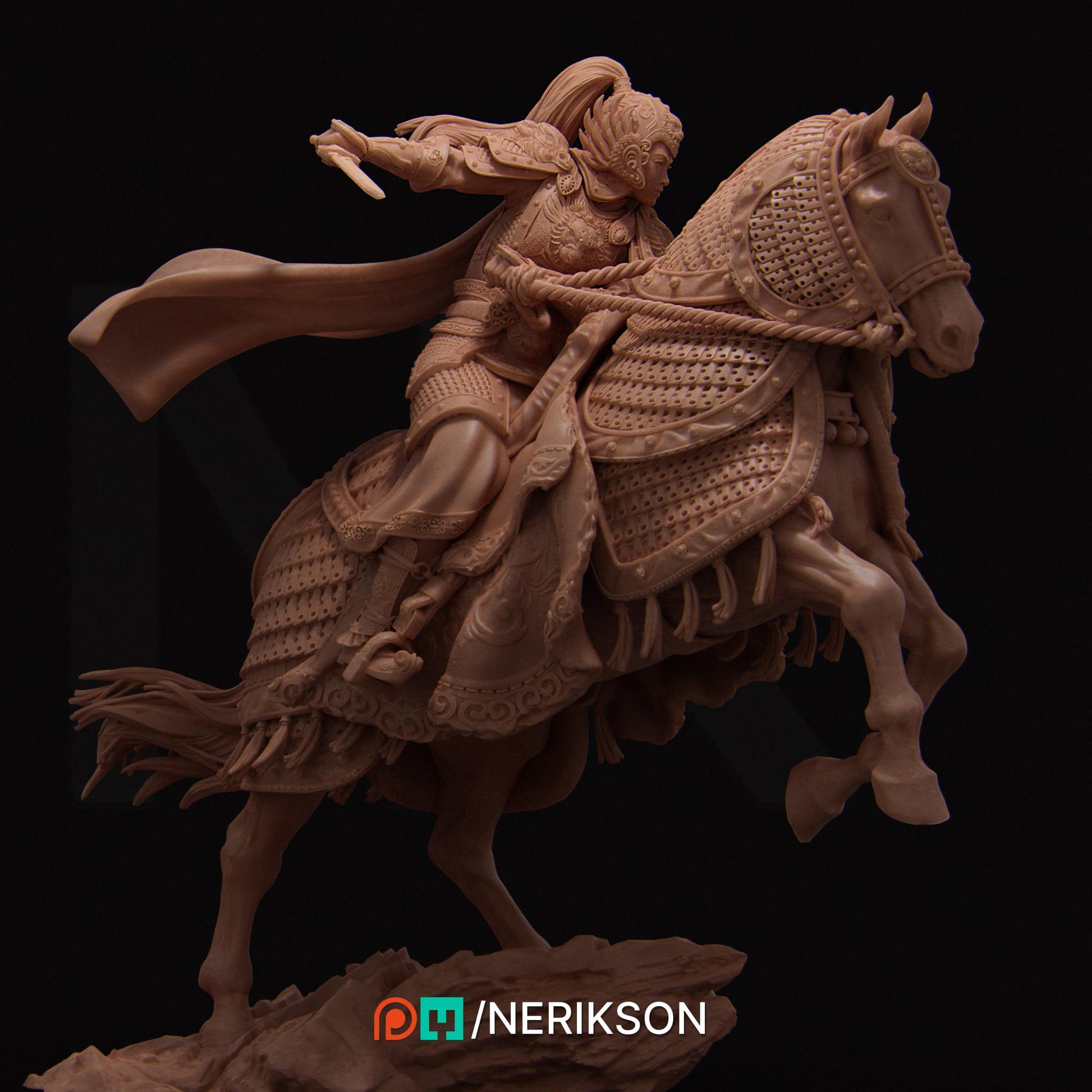 Kwan Yen the Warrior of the Tiger, Full Version | Garage Resin Kit Statue | D&D TTRPG Fantasy Miniature | Nerikson