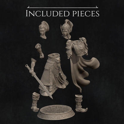 Kwan Yen the Warrior of the Tiger, Standalone and Bust Versions | Garage Resin Kit Statue | D&D TTRPG Fantasy Miniature | Nerikson