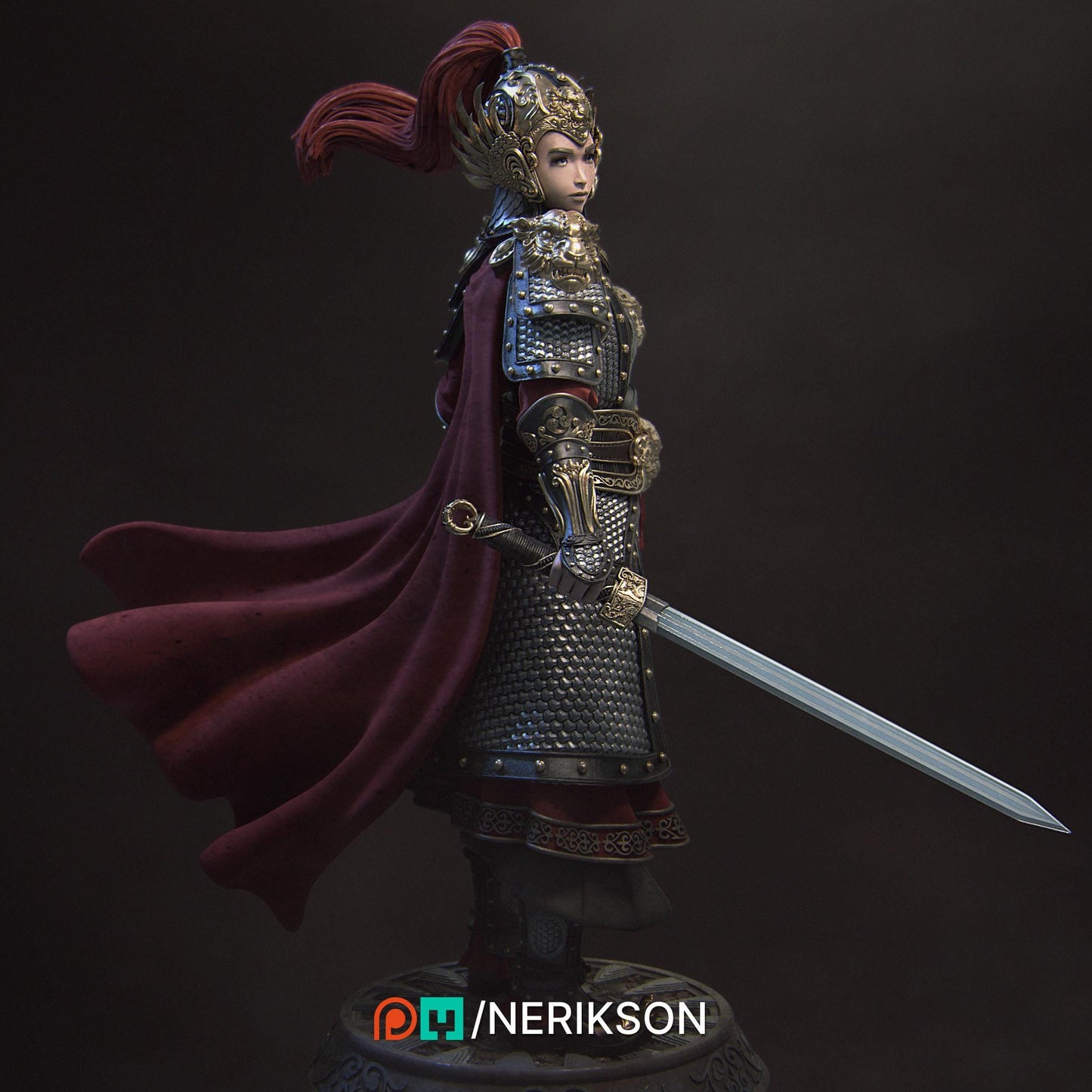 Kwan Yen the Warrior of the Tiger, Standalone and Bust Versions | Garage Resin Kit Statue | D&D TTRPG Fantasy Miniature | Nerikson