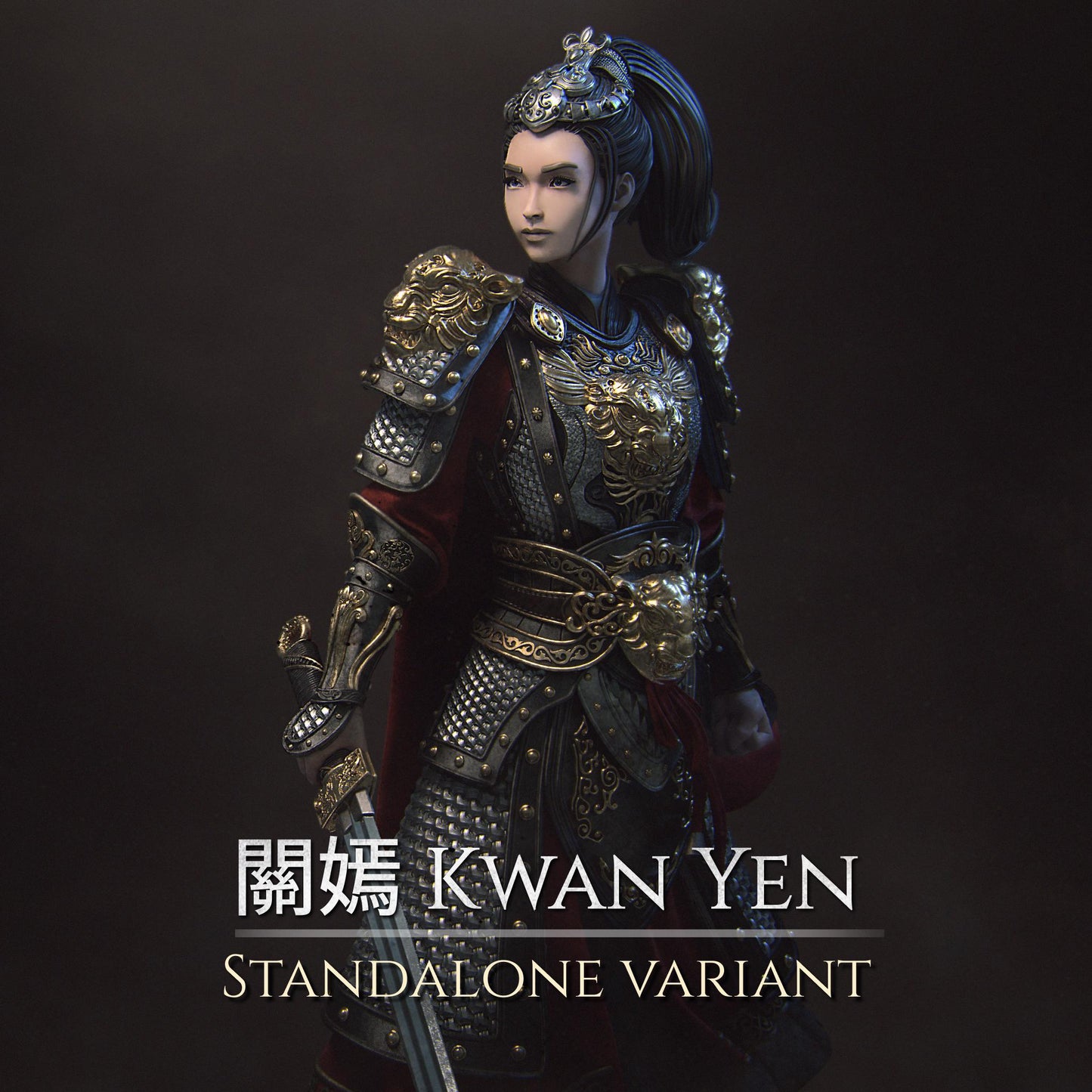 Kwan Yen the Warrior of the Tiger, Standalone and Bust Versions | Garage Resin Kit Statue | D&D TTRPG Fantasy Miniature | Nerikson