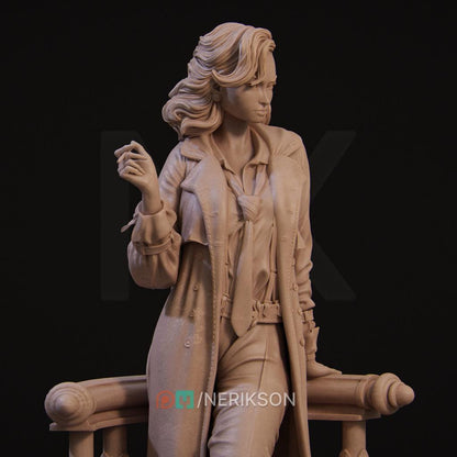 Laura the Detective, Standalone | Garage Resin Kit Statue | D&D TTRPG Fantasy Miniature | Nerikson