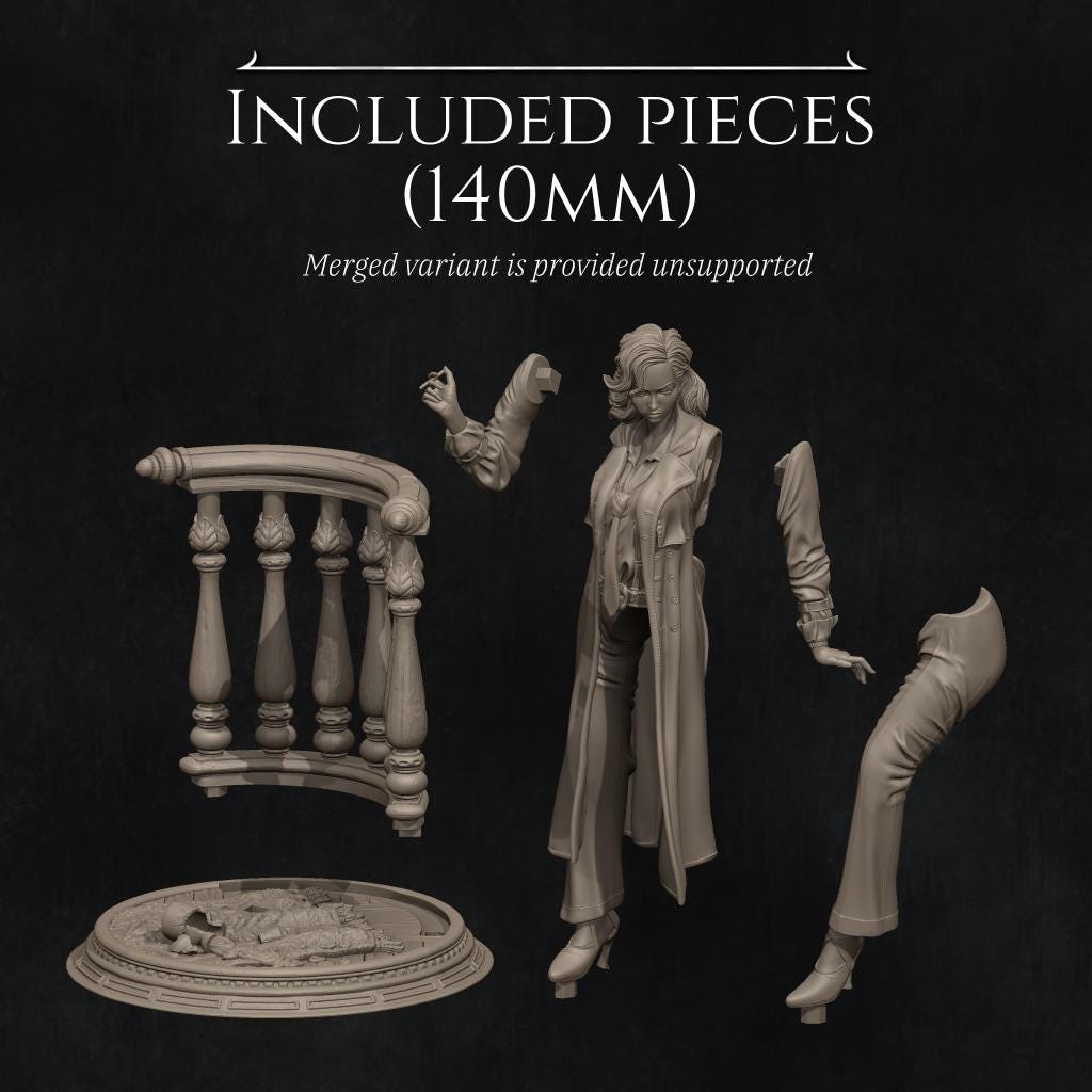 Laura the Detective, Standalone | Garage Resin Kit Statue | D&D TTRPG Fantasy Miniature | Nerikson