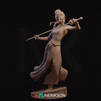 Luna, Moonlight Fencer | Garage Resin Kit Statue | D&D TTRPG Fantasy Miniature | Nerikson