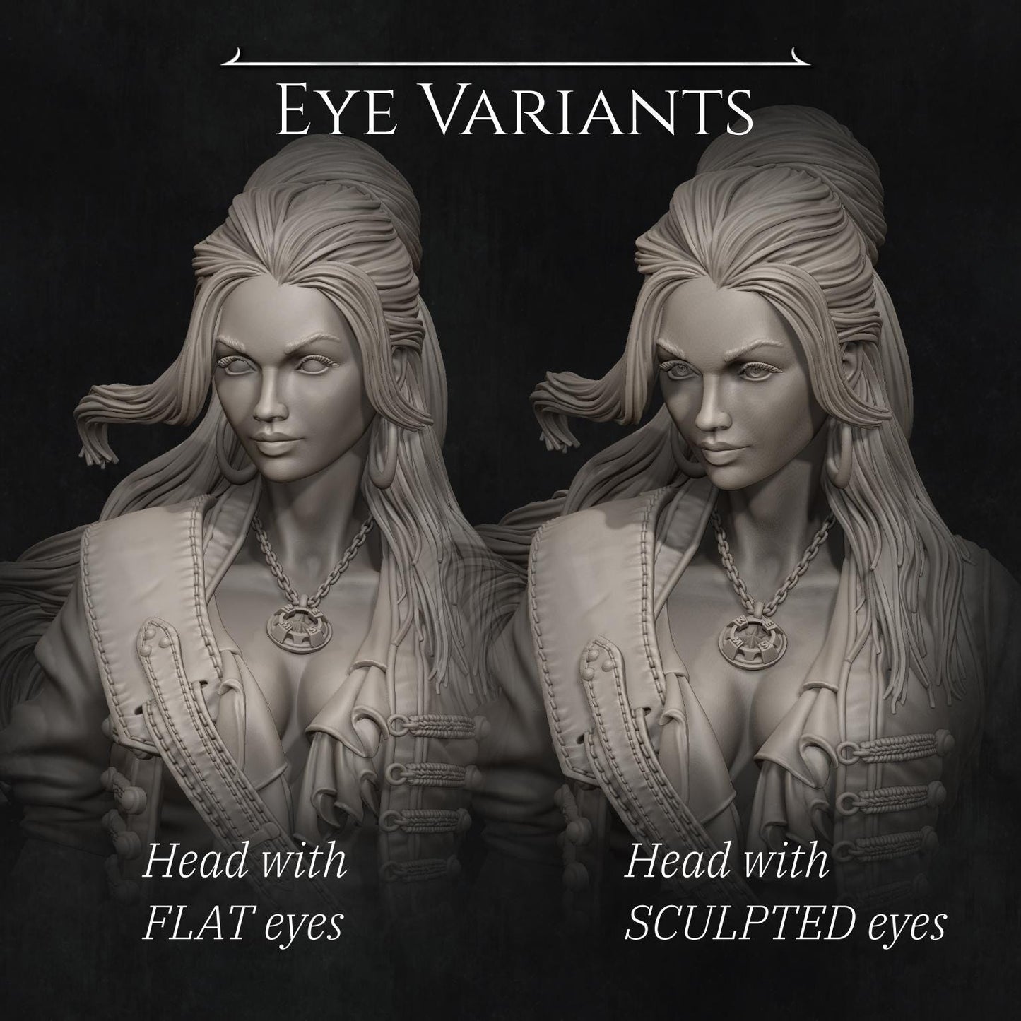 Mariana the Pirate | Garage Resin Kit Statue | D&D TTRPG Fantasy Miniature | Nerikson