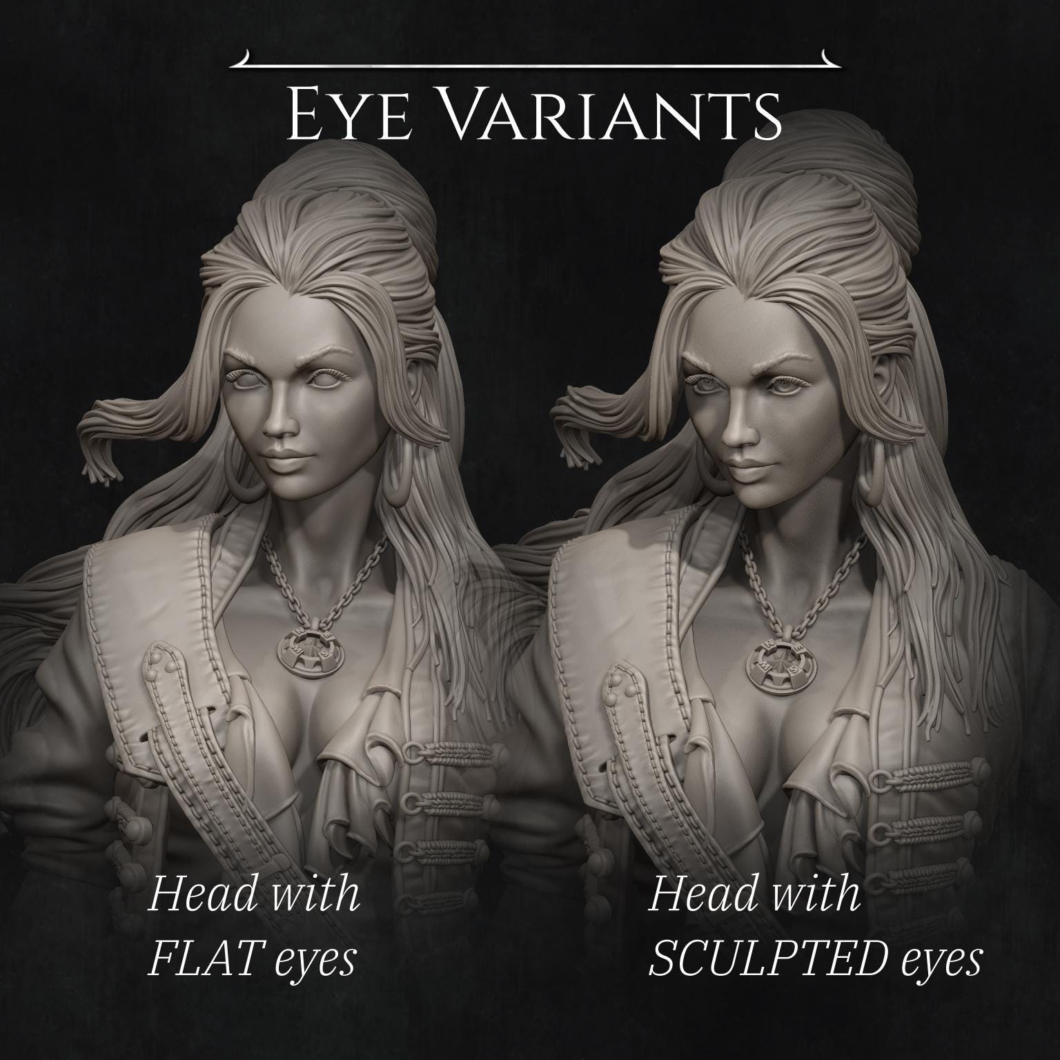 Mariana the Pirate | Garage Resin Kit Statue | D&D TTRPG Fantasy Miniature | Nerikson