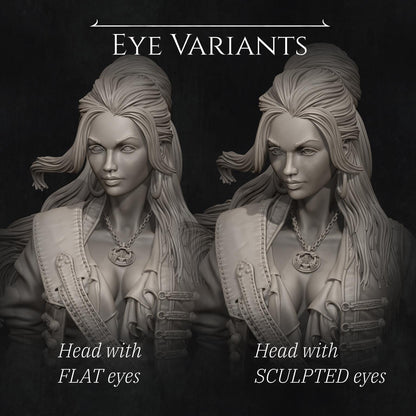 Mariana the Pirate | Garage Resin Kit Statue | D&D TTRPG Fantasy Miniature | Nerikson