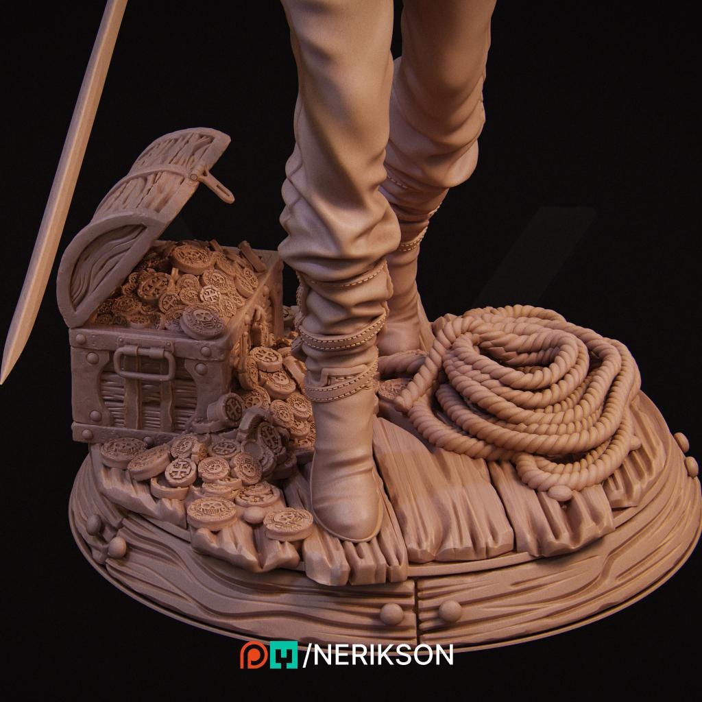 Mariana the Pirate | Garage Resin Kit Statue | D&D TTRPG Fantasy Miniature | Nerikson