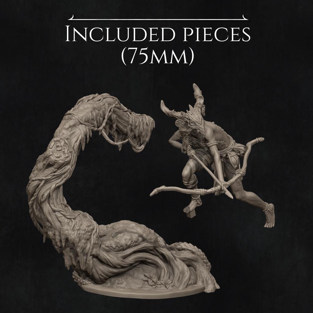 Meabh the Wild Ranger | Garage Resin Kit Statue | D&D TTRPG Fantasy Miniature | Nerikson