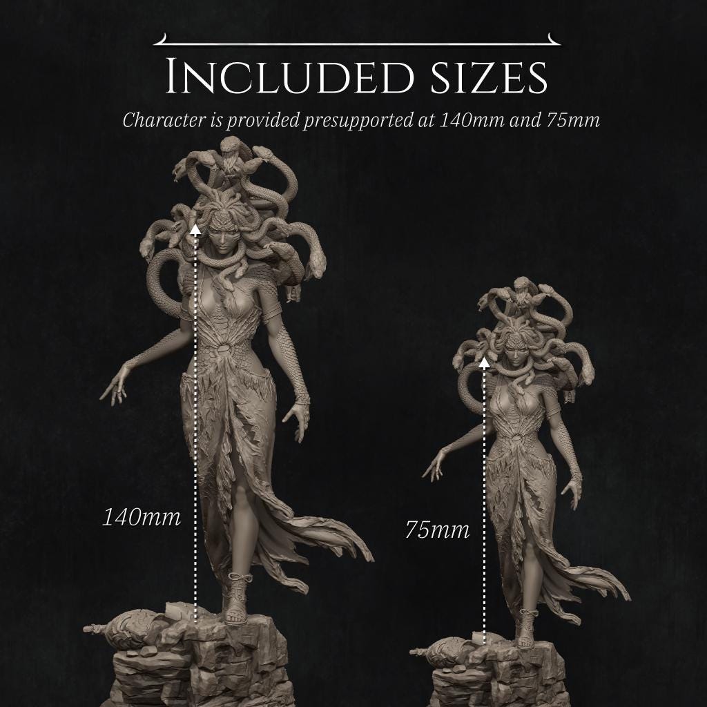 Medusa Standalone, Greek Mythology | Garage Resin Kit Statue | D&D TTRPG Fantasy Miniature | Nerikson