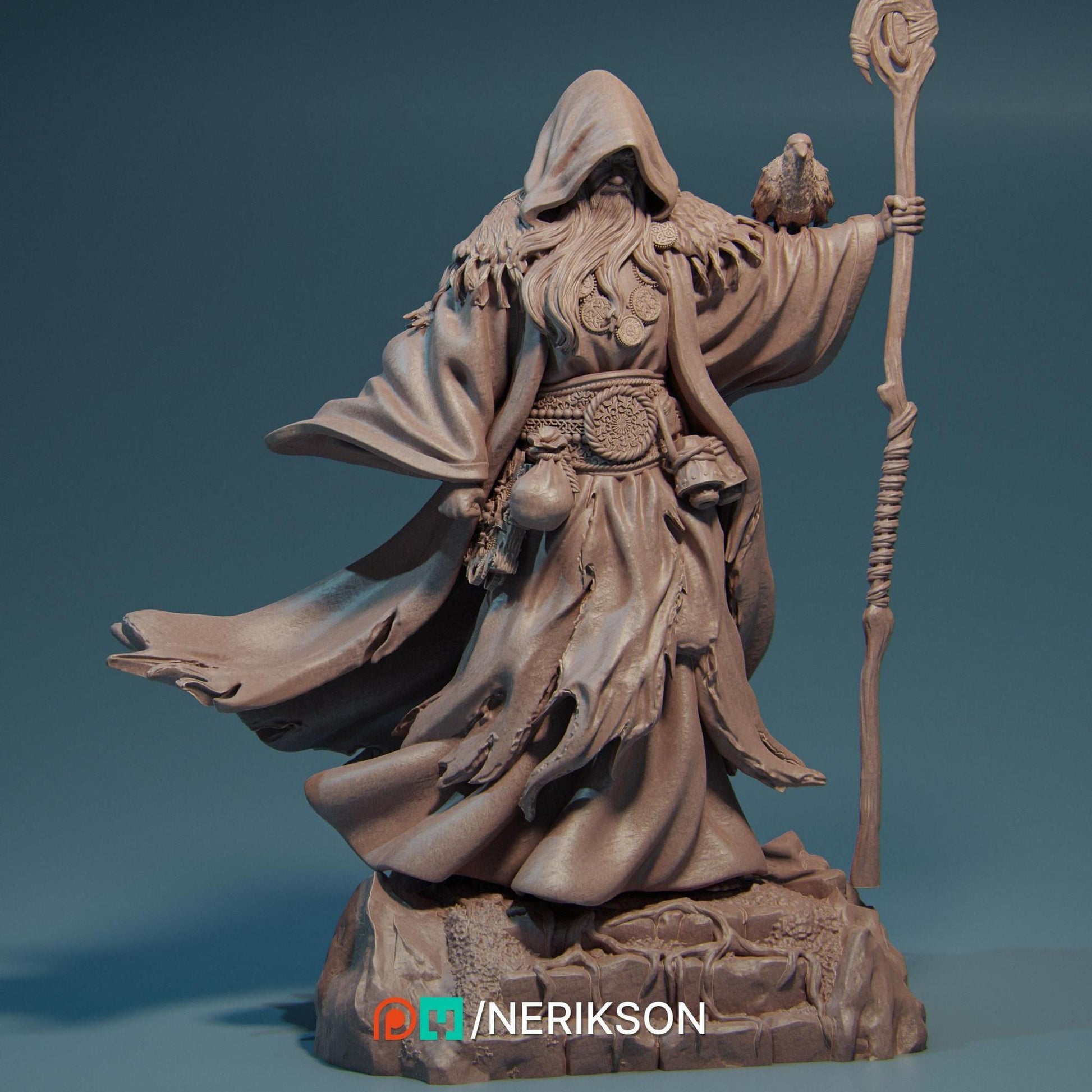 Merlin | TABLETOP SCALE | D&D TTRPG Fantasy Miniature | Nerikson