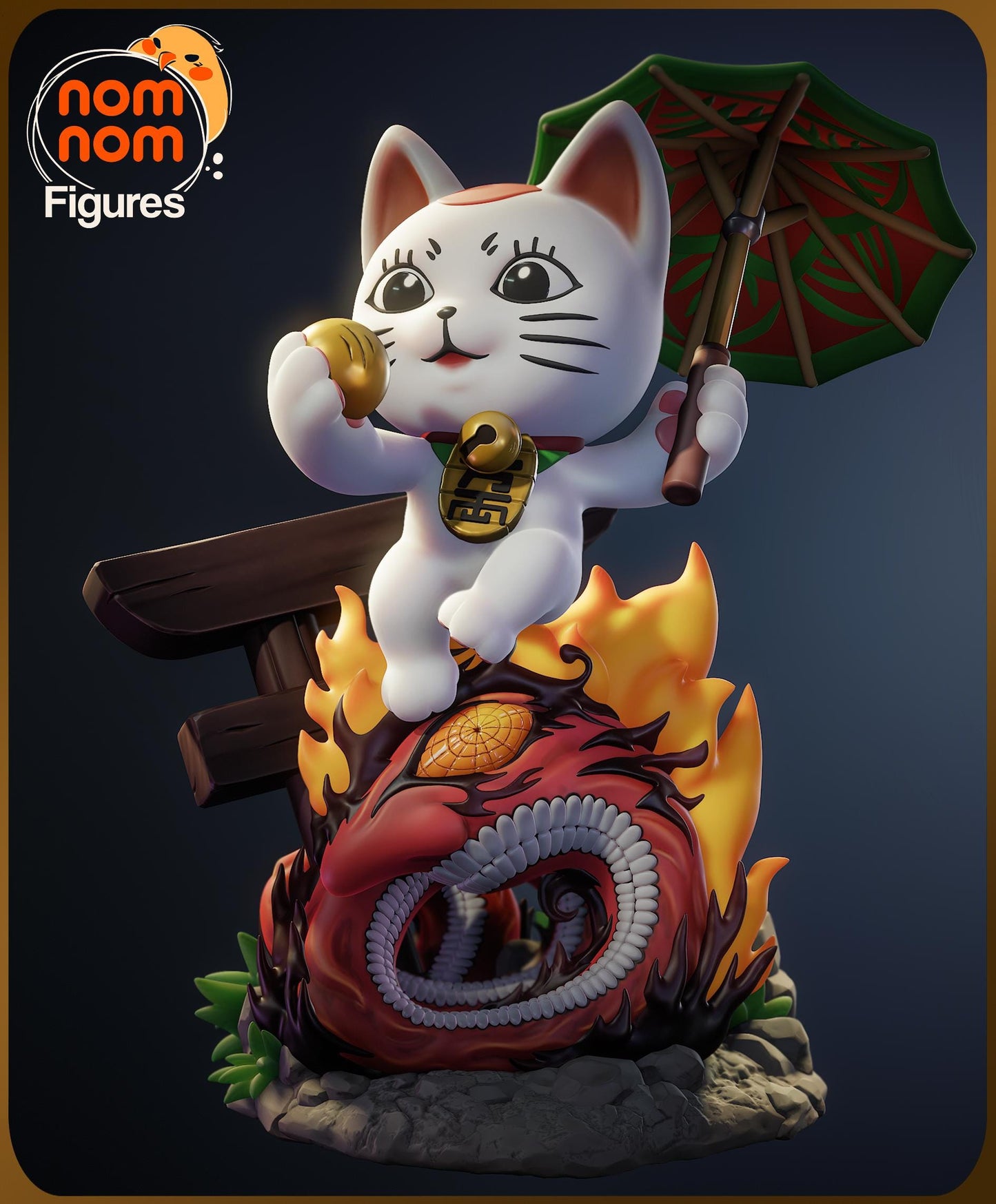 Chibi Granny Cat | Resin Garage Kit Figure Anime Fan Art | Nomnom Figures
