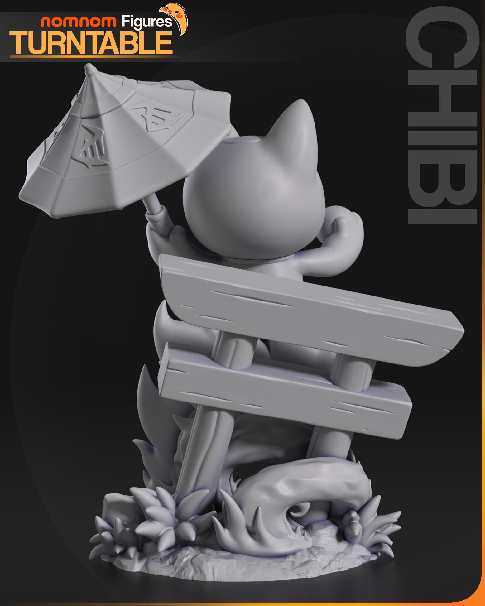 Chibi Granny Cat | Resin Garage Kit Figure Anime Fan Art | Nomnom Figures