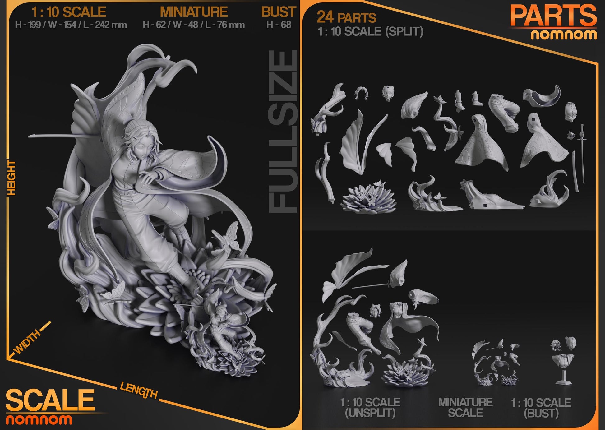 Dancing Butterfly | Resin Garage Kit Figure Anime Manga Fan Art | Nomnom Figures