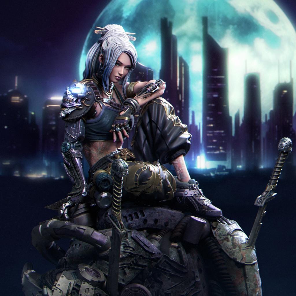 Neo Nixxi, Full Diorama | Garage Resin Kit Statue | D&D TTRPG Fantasy Miniature | Nerikson